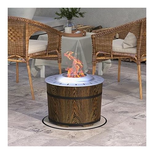  Outsunny Smokeless Fire Pit with Fireproof Mat, 20