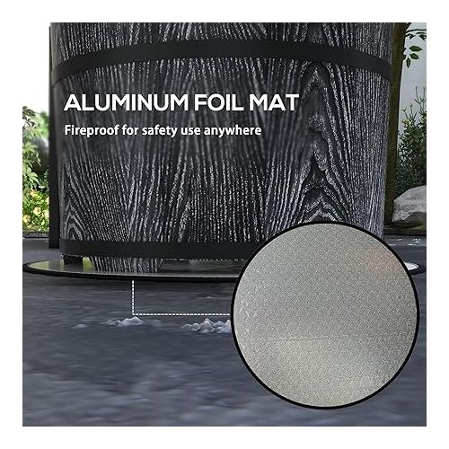  Outsunny Smokeless Fire Pit with Fireproof Mat, 20