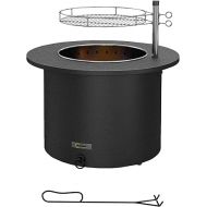 Outsunny 2-in-1 Smokeless Fire Pit, BBQ Grill, 25