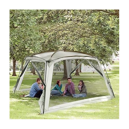  Outsunny 12' x 12' Screen House Room, UV50+ Screen Tent with 2 Doors and Carry Bag, Easy Setup, for Patios Outdoor Camping Activities