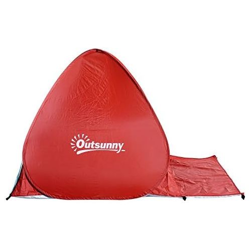  Outsunny Second/Camping Tent Pop Up Tent Canopy Marquee Instant Shelter Beach Tent Automatic