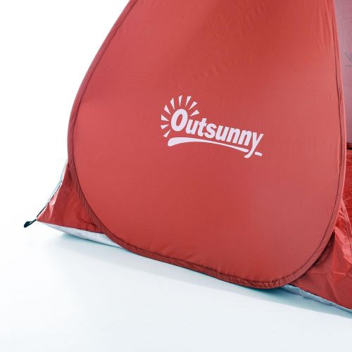  Outsunny Second/Camping Tent Pop Up Tent Canopy Marquee Instant Shelter Beach Tent Automatic