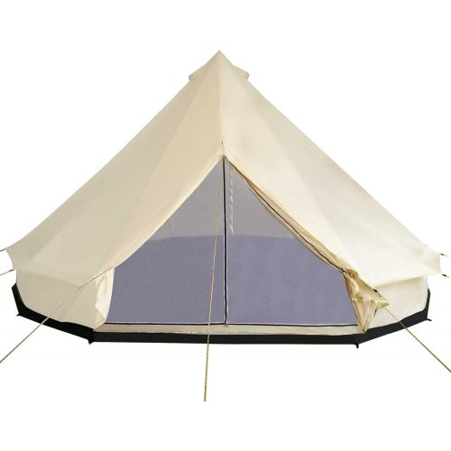  Outsunny 10-Person Waterproof Camping Tent Yurt with Unique Style, Spacious Interior, & Breathable Waterproof Design, 16.4 x 16.4 x 9.8