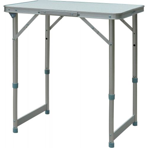  Outsunny 23 Aluminum Lightweight Portable Folding Easy Clean Camping Table with Carrying Handle