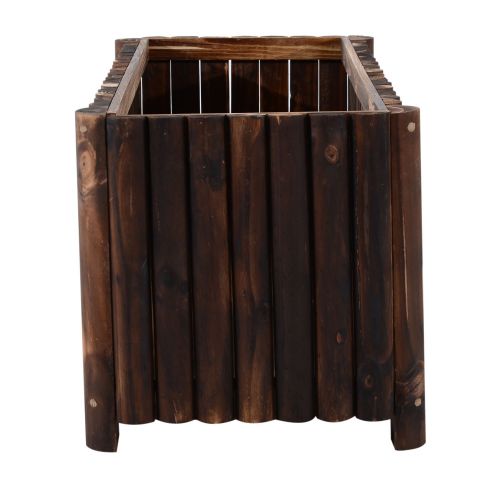  Outsunny 39 x 16 x 16 Column Edge Raised Wooden Garden Box Planter