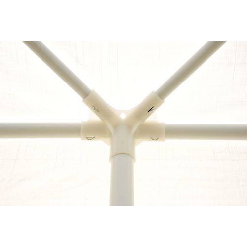  Outsunny 10 x 20 Gazebo Canopy Party Tent w/ 4 Removable Window Side Walls - White