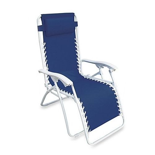 Outsunny Multi-Position Relaxer Zero Gravity Chair Measures 25.6 W x 64 D x 44 H (BLUE)