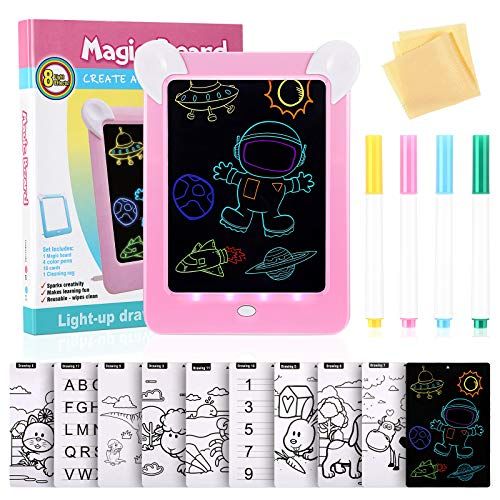  [아마존베스트]Outus LCD Writing Tablet Doodle Board 10 Inch Drawing Pad with 10 Cards Suitable for Educational Toys for Boys and Girls Aged 3 to 10