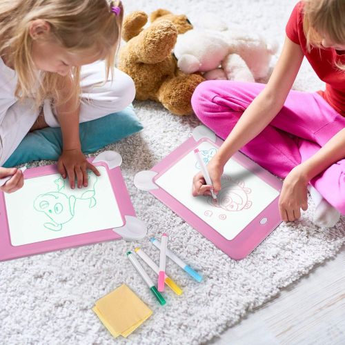  [아마존베스트]Outus LCD Writing Tablet Doodle Board 10 Inch Drawing Pad with 10 Cards Suitable for Educational Toys for Boys and Girls Aged 3 to 10