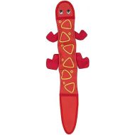Outward Hound Fire Biterz Red Lizard Plush Firehose Material Interactive Dog Toy, Large