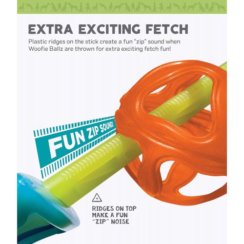  Outward Hound Zipstick Launcher Ball Thrower Fetch Dog Toy - 2 Balls Included