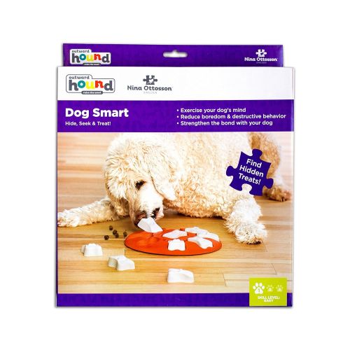  Outward Hound Nina Ottosson Dog Smart Beginner Dog Puzzle Toy  Engaging and Interactive Treat Dispensing Game for your Dog’s Toy Box