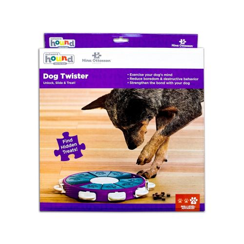  Outward Hound Nina Ottosson Dog Twister Advanced Dog Puzzle Toy  The Stimulating Treat Dispensing Game for Smart Dogs’ Toy Boxes: Pet Supplies