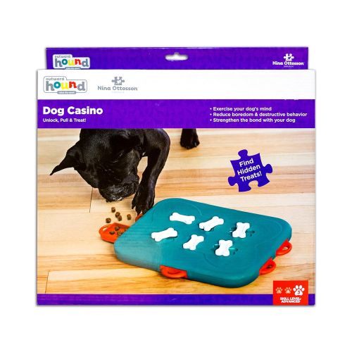  Outward Hound Nina Ottosson Dog Casino Advanced Puzzle Toy  Stimulating Interactive Dog Game for Dispensing Treats