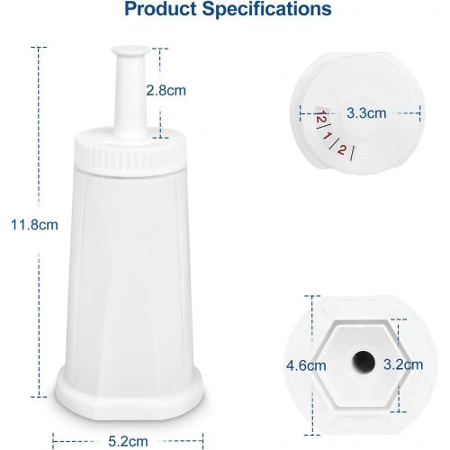  Ouxunus Filter - Replacement Water Filter Compatible with Breville Sage Claro Swiss For Oracle, Barista & Bambino - Compare to Part #BES008WHT0NUC1.(Pack of 2) (2) (2)