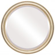 Oval And Round Mirrors Round Beveled Wall Mirror for Home Decor - Saratoga Style - Gold Leaf - 26x26 outside dimensions