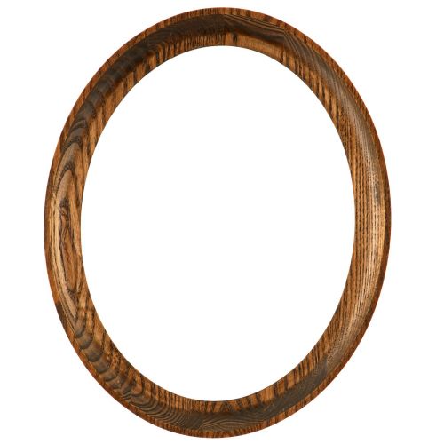  Oval And Round Mirrors Oval Beveled Wall Mirror for Home Decor - Vancouver Style - Toasted Oak - 19x23 outside dimensions