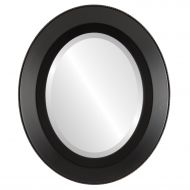 Oval And Round Mirrors Oval Beveled Wall Mirror for Home Decor - Lombardia Style - Matte Black - 26x30 outside dimensions