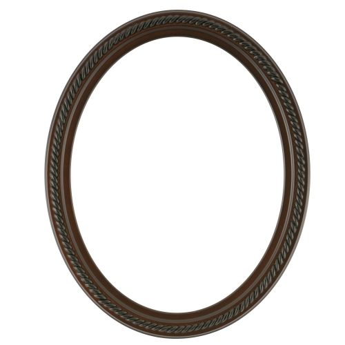  Oval And Round Mirrors Oval Beveled Wall Mirror for Home Decor - Santa Fe Style - Walnut - 24x30 outside dimensions