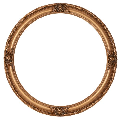  Oval And Round Mirrors Round Beveled Wall Mirror for Home Decor - Jefferson Style - Rosewood - 26x26 outside dimensions