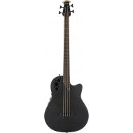 Ovation Acoustic-Electric Guitar, Right, Textured Black, 4 String Bass (B778TX-5)