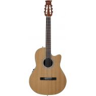 Ovation Applause Balladeer AB24CII-CED Mid Depth Classical Guitar, Natural Cedar