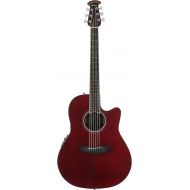 Ovation 6 String Acoustic-Electric Guitar, Right Handed, Ruby Red (CS24-RR)