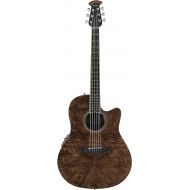 Ovation Celebrity Standard Exotic 6 String Acoustic-Electric Guitar, Right Handed, Nutmeg Burled Maple (CS24P-NBM)