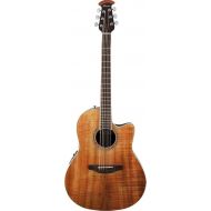 Ovation 6 String Acoustic-Electric Guitar, Right Handed, Figured Koa (CS24P-FKOA)