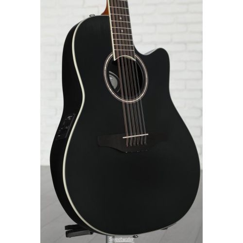  Ovation Applause AB2412II-5S Mid-depth 12-string Acoustic-electric Guitar - Black