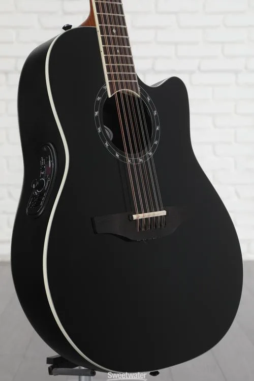 Ovation Timeless Balladeer Deep Contour 12-string Acoustic-Electric Guitar - Black Demo