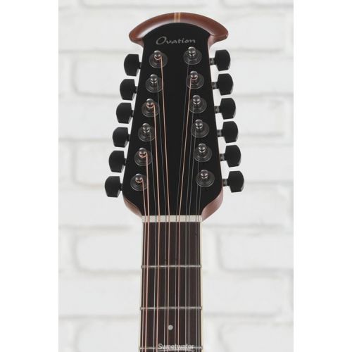  Ovation Timeless Balladeer Deep Contour 12-string Acoustic-Electric Guitar - Black Demo