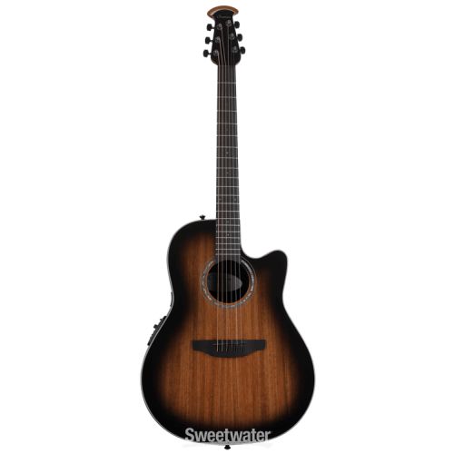  Ovation CS24P-ABLKW-G Celebrity Exotic Selection Acoustic-electric Guitar - Black Burst