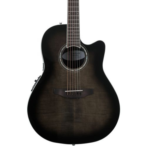  Ovation Celebrity Standard Plus Mid-Depth Acoustic-Electric Guitar - Trans Black