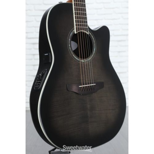  Ovation Celebrity Standard Plus Mid-Depth Acoustic-Electric Guitar - Trans Black