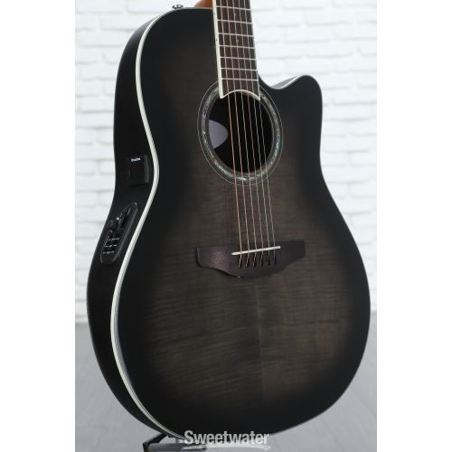  Ovation Celebrity Standard Plus Mid-Depth Acoustic-Electric Guitar - Trans Black