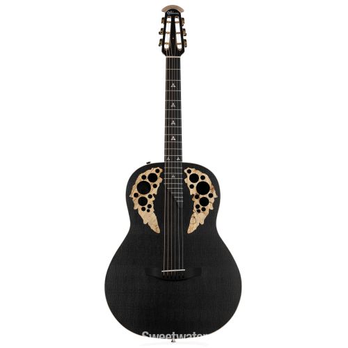  Ovation Adamas 12-fret Non-Cutaway Mid-depth Acoustic-electric - Black Satin with Copper Metal Flake