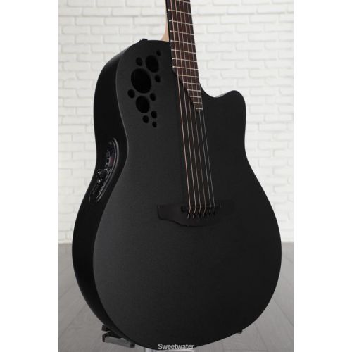  Ovation Elite T Deep Contour Acoustic-Electric Guitar - Black Textured