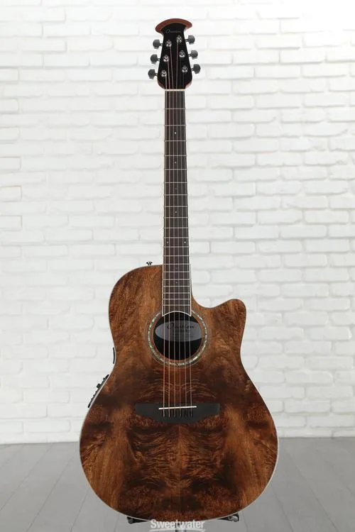  Ovation Celebrity Standard Plus Mid-Depth Acoustic-Electric Guitar - Nutmeg Burled Maple