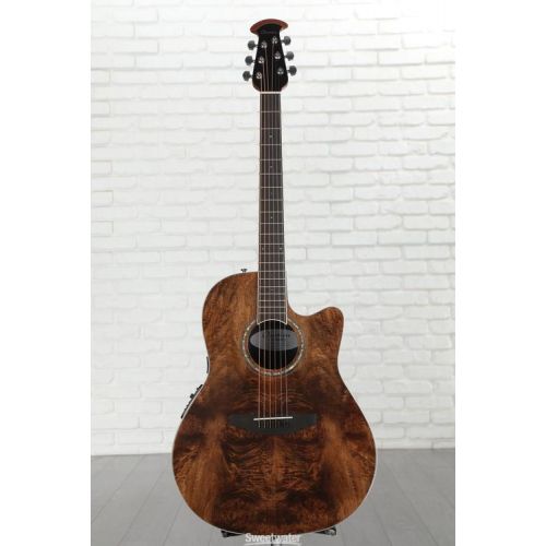  Ovation Celebrity Standard Plus Mid-Depth Acoustic-Electric Guitar - Nutmeg Burled Maple