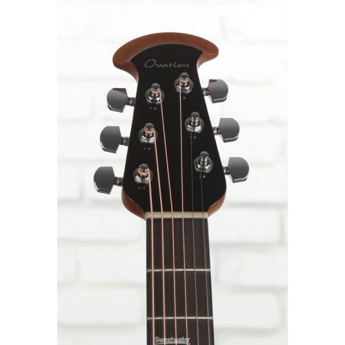  Ovation Celebrity Elite Plus CE44P-TGE Mid-Depth Acoustic-Electric Guitar - Dark Tiger Eye