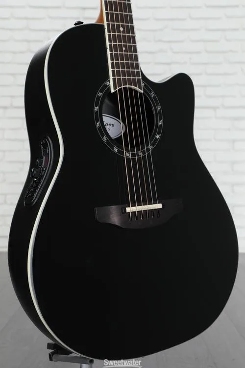 Ovation Timeless Balladeer Deep Contour Acoustic-Electric Guitar - Black