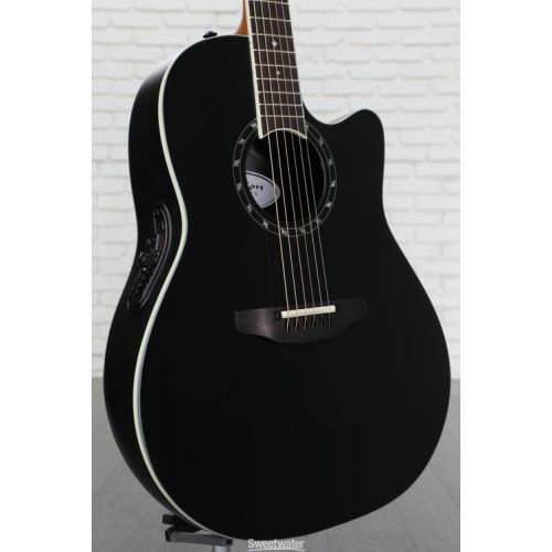  Ovation Timeless Balladeer Deep Contour Acoustic-Electric Guitar - Black