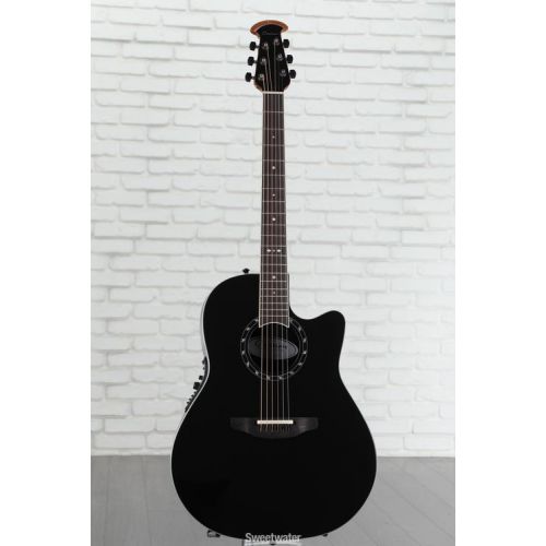  Ovation Timeless Balladeer Deep Contour Acoustic-Electric Guitar - Black