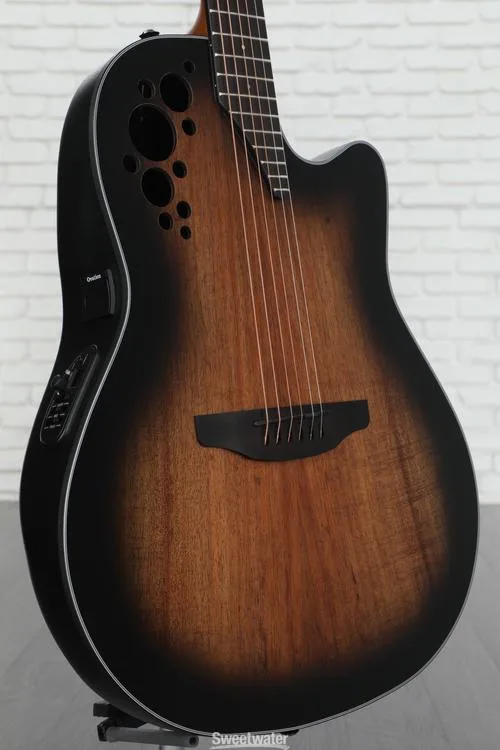 Ovation CS44P-ABLKW-G Celebrity Exotic Selection Acoustic-electric Guitar - Black Burst