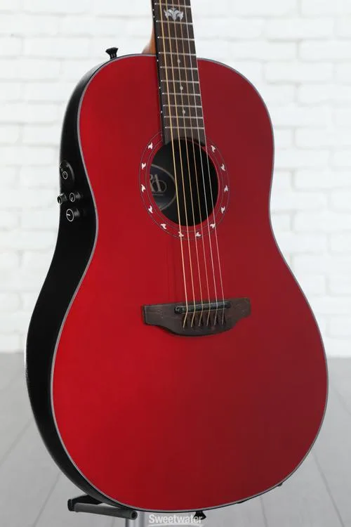 Ovation Ultra E 1516 Mid Depth Acoustic-electric Guitar - Vampira Red