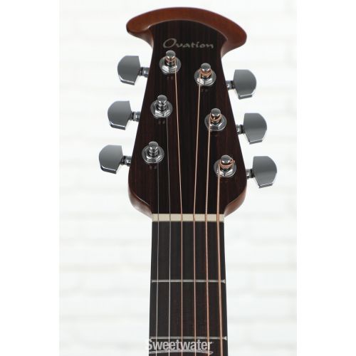  Ovation Elite Celebrity Mid-Depth Left-handed Acoustic-Electric Guitar - Black