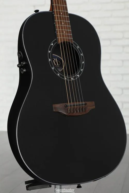 Ovation Ultra E 1516 Mid Depth Acoustic-electric Guitar - Pitch Black