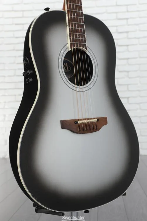 Ovation Ultra E 1516 Mid Depth Acoustic-electric Guitar - Silver Shadow