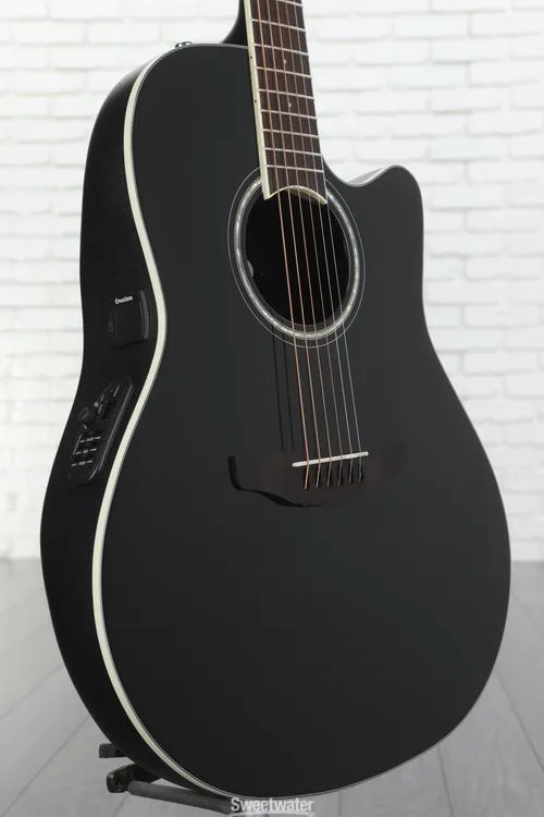 Ovation Celebrity Standard Mid-Depth Acoustic-Electric Guitar - Black